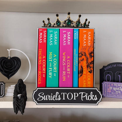 Suriel's Top Picks Bookshelf Sign | ACOTAR Inspired Home Decor