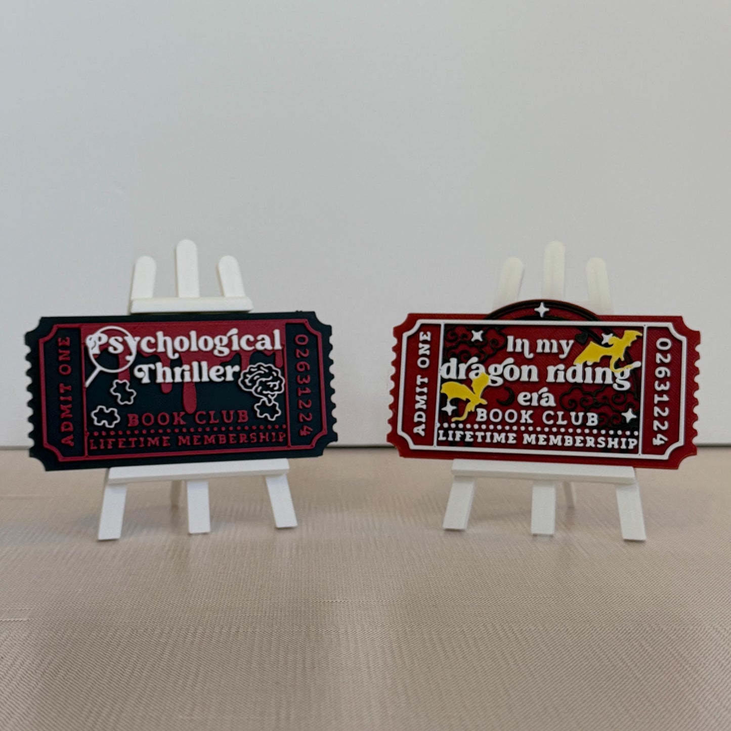 Book Club Ticket Display Easel Stand