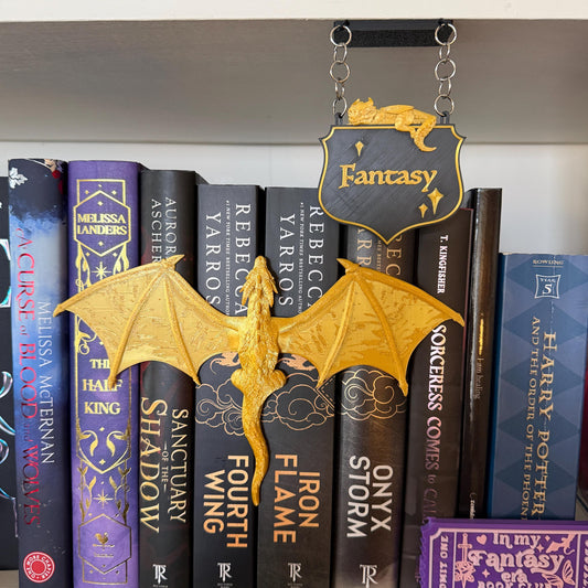 Gold dragon book spine hugger