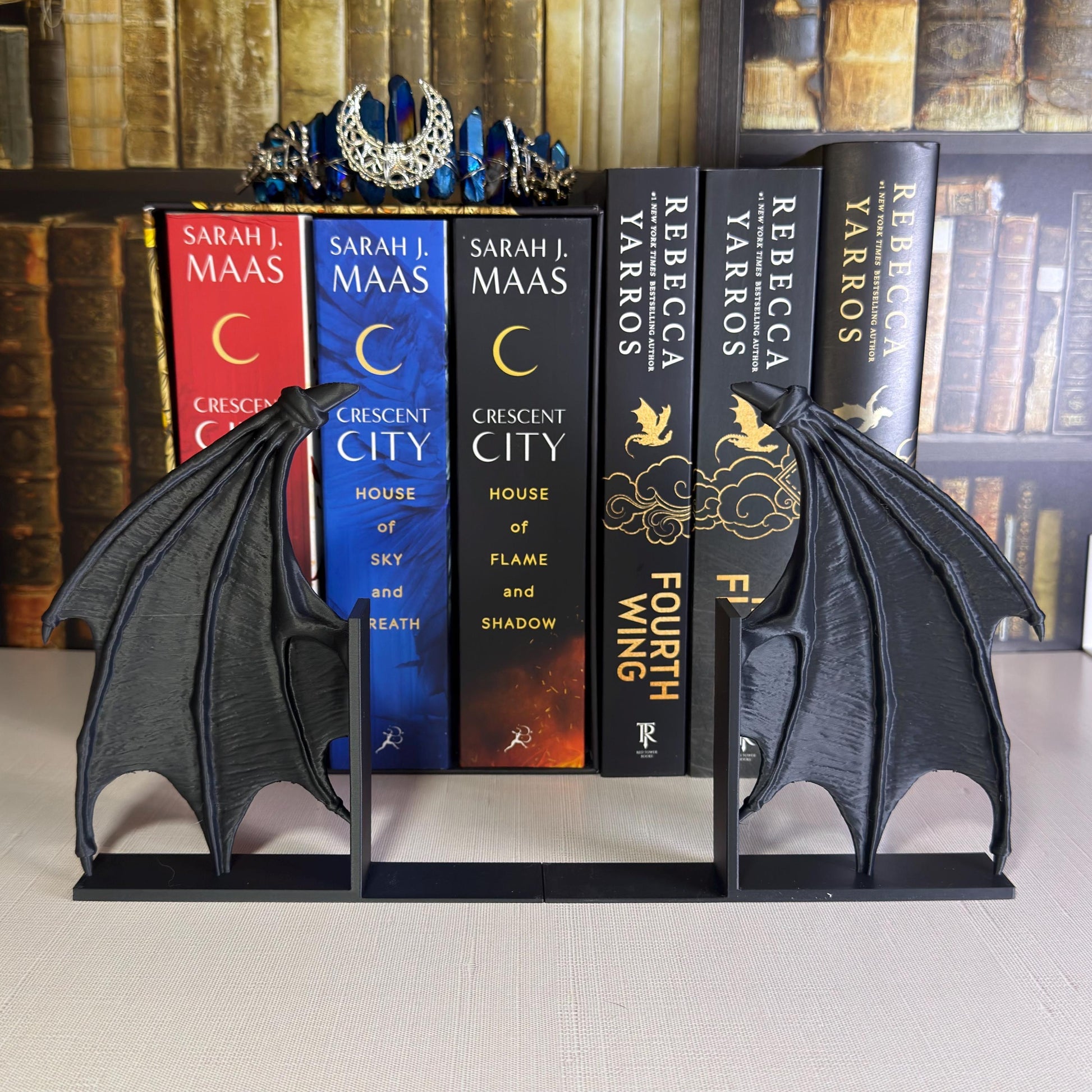 Wing Bookends | Bat Wings | Dragon Wings | Fantasy Bookshelf