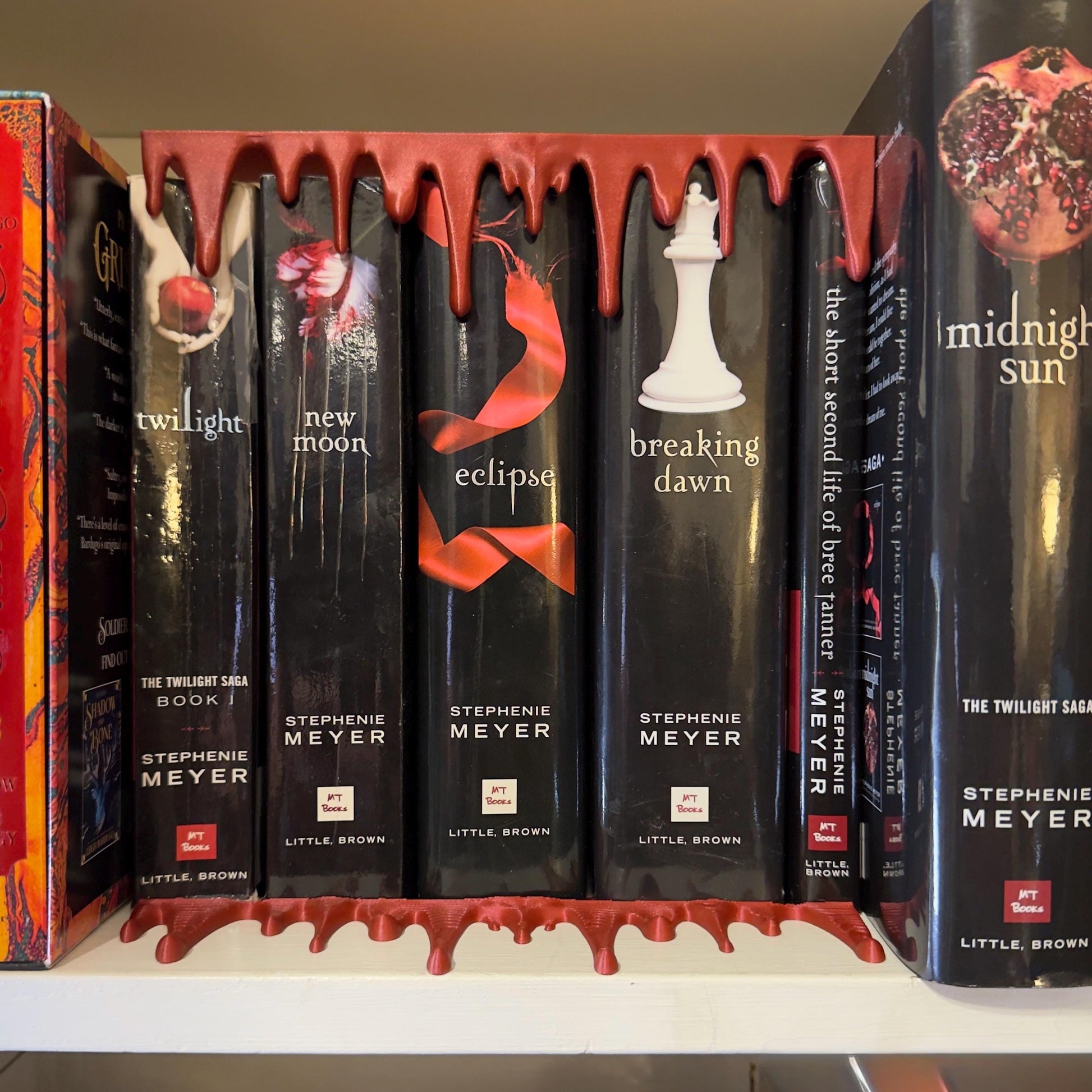 Book Dripping Overhang and Bottom Drip | Fantasy Bookshelf Decor