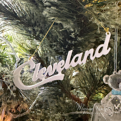 Cleveland Script Holiday Ornament | Iconic Ohio Landmark Decor