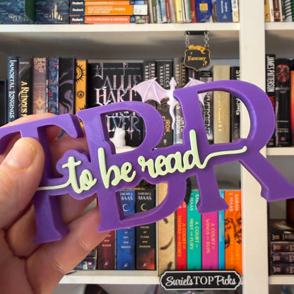 TBR To Be Read Bookshelf Sign | Shelf Sitter