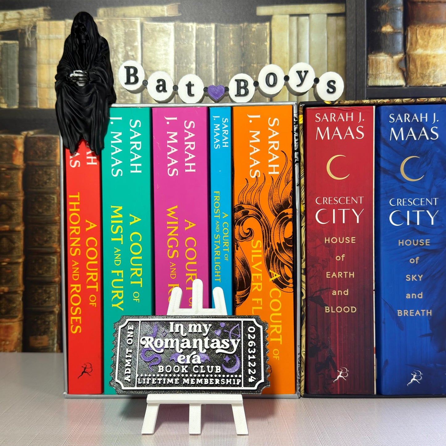 Bat Boys Friendship Bracelet Sign | Fantasy Inspired Bookshelf Sitter