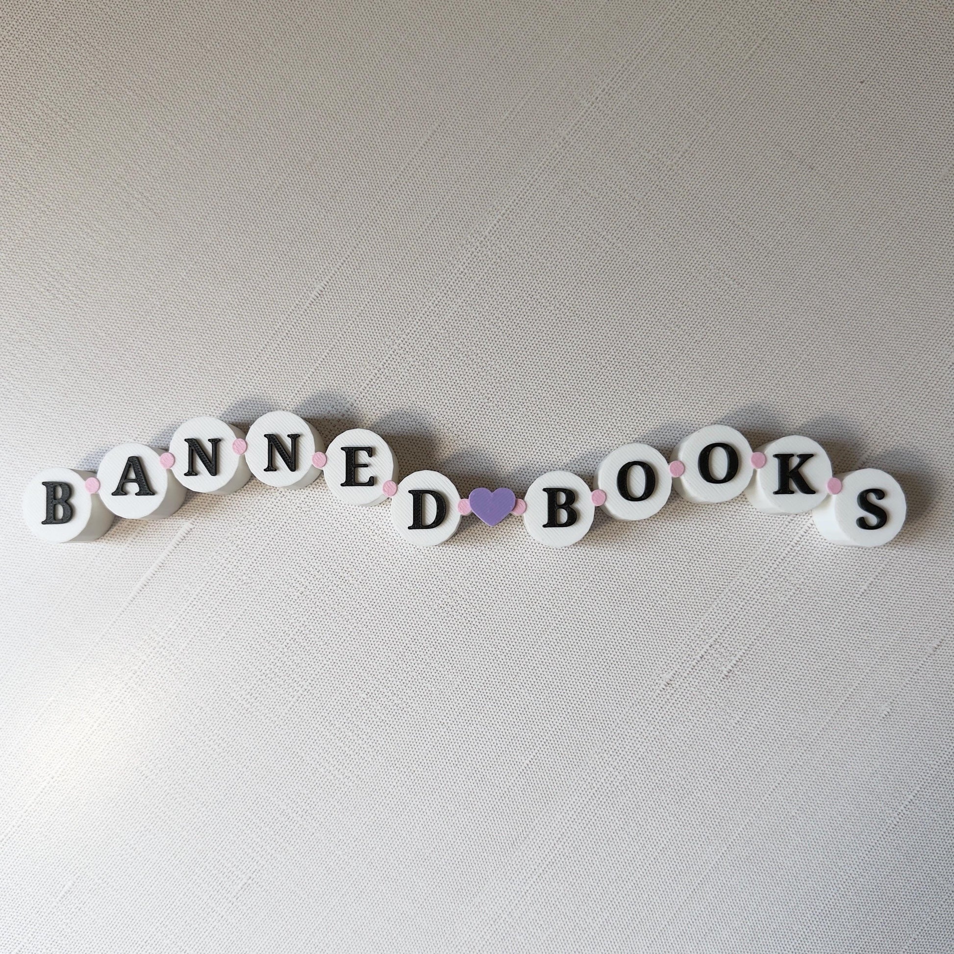 Banned Books Friendship Bracelet Sign | Bookshelf Sitter