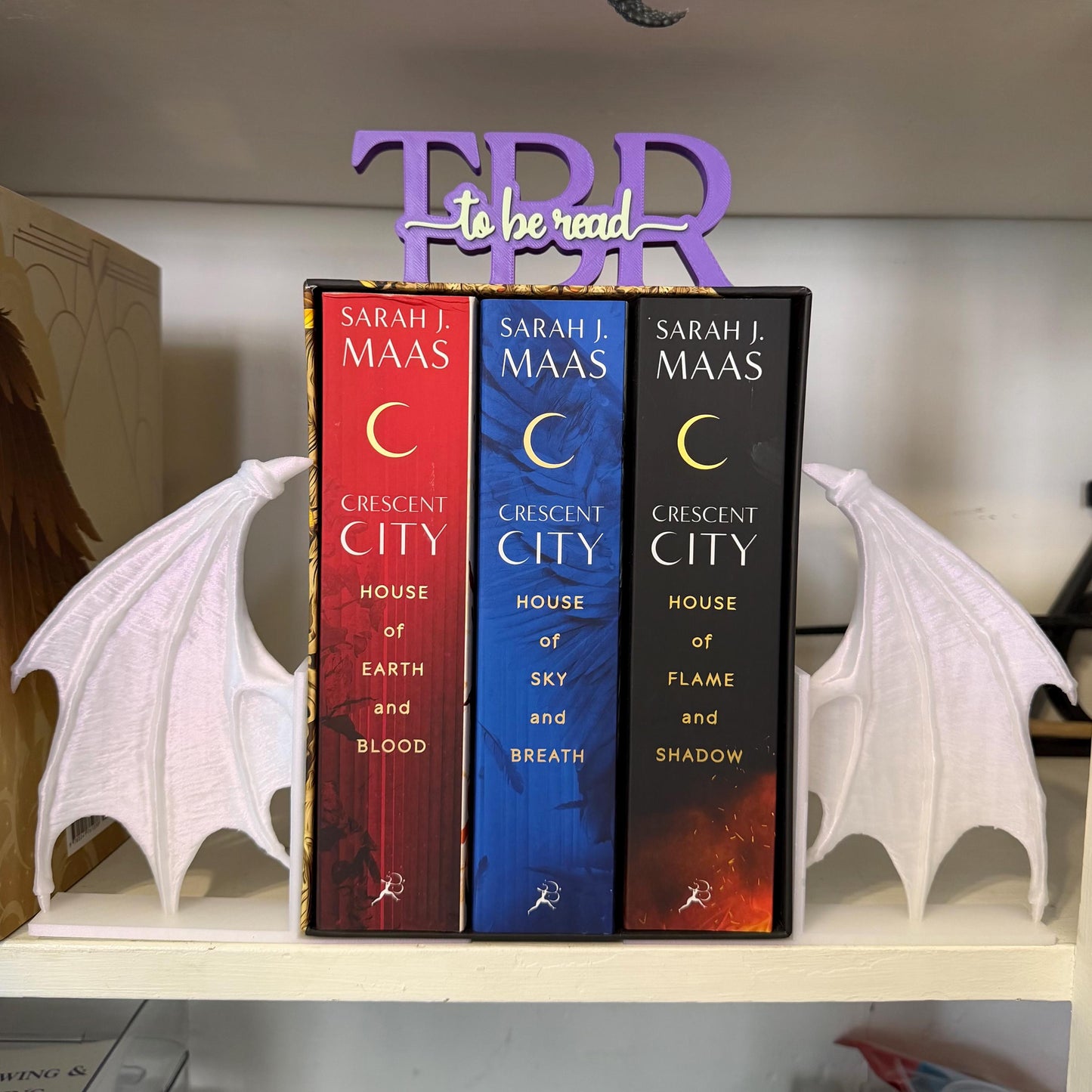 Wing Bookends | Bat Wings | Dragon Wings | Fantasy Bookshelf