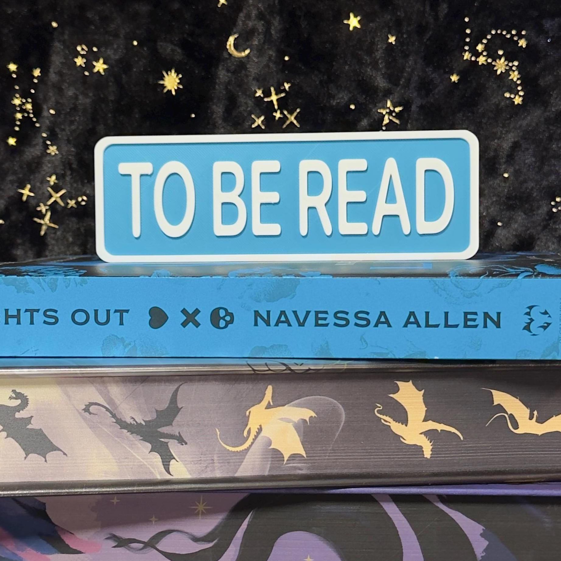 To Be Read Sign Shelf Sitter | TBR Bookshelf Decor | Bookish Desk Nameplate