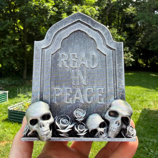 Read in Peace Gothic Tombstone Bookmark Holder