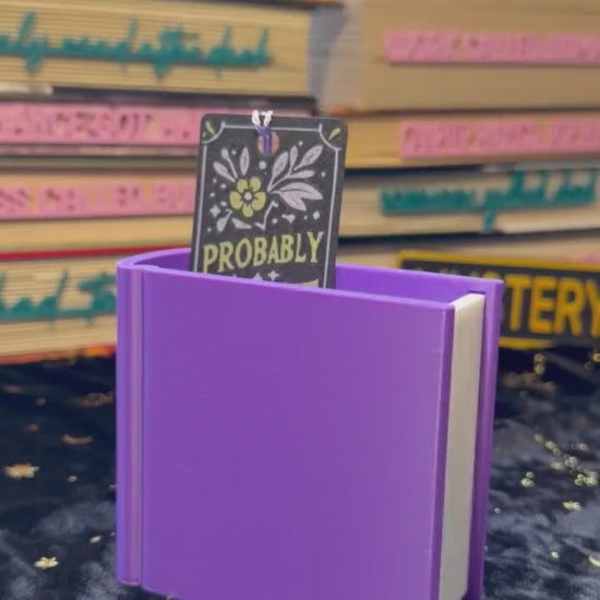 Book Shaped Bookmark Holder | 3D Printed Library Accessory | Desk Decor for Readers